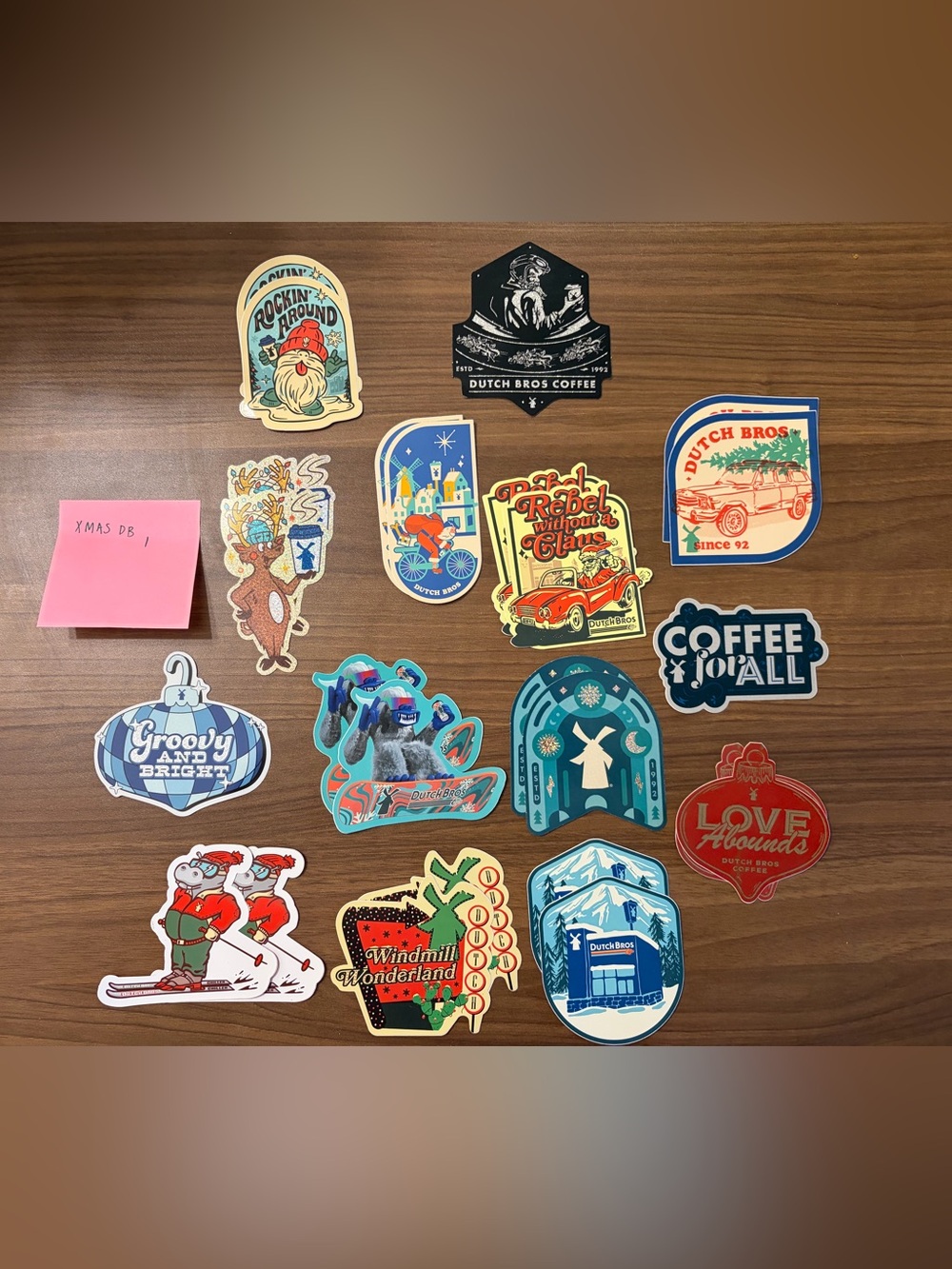 Dutch Bros Christmas Stickers